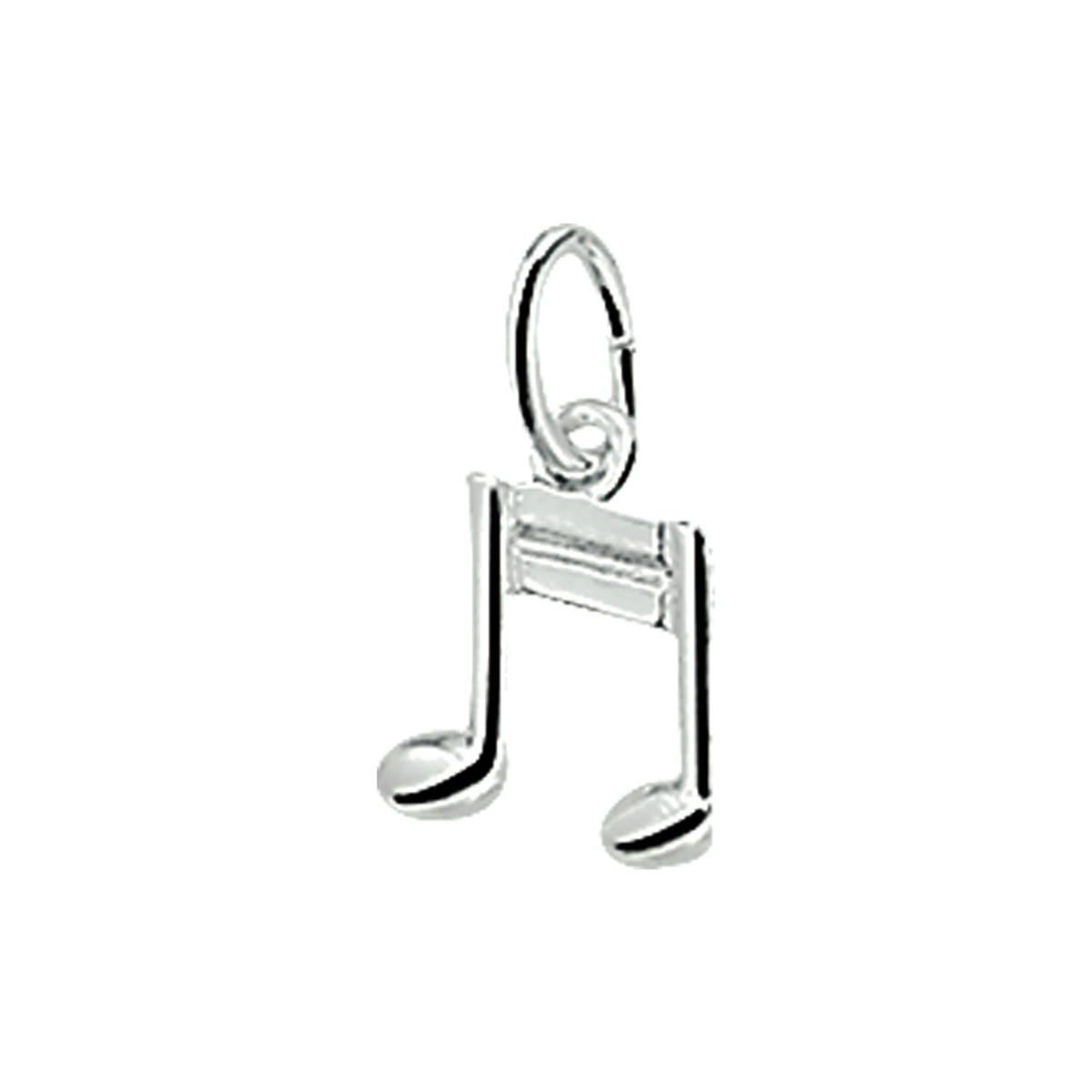 hanger muzieknoot zilver wit