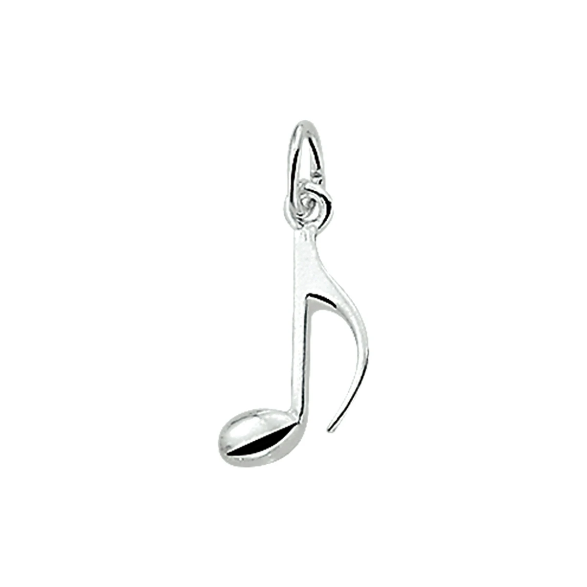 hanger muzieknoot zilver wit