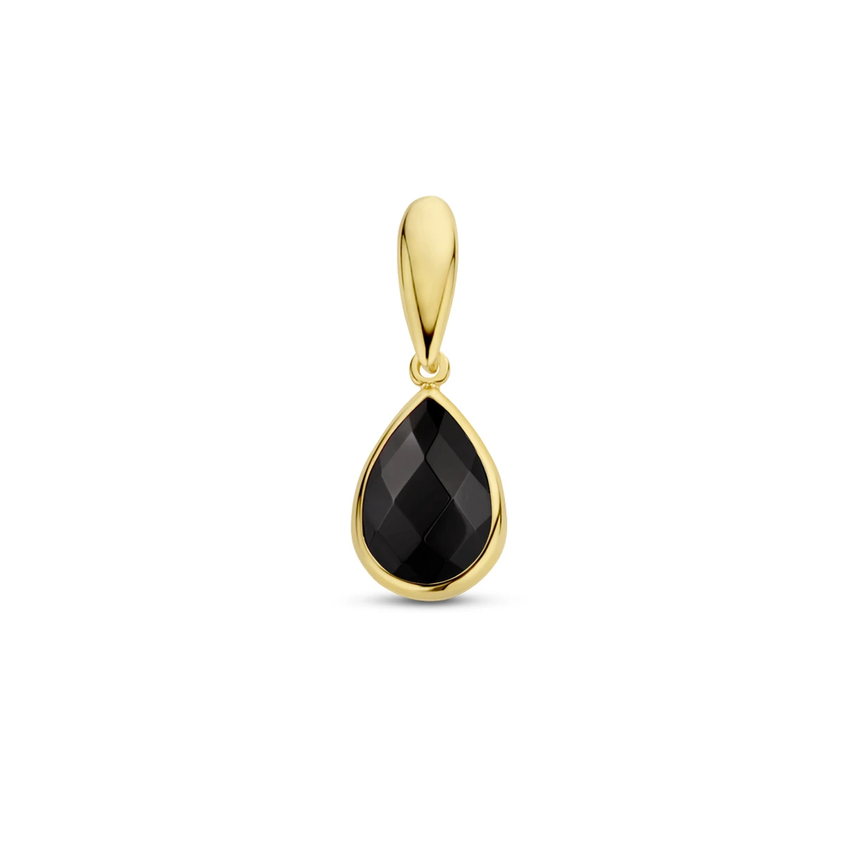 hanger onyx 12,5 mm 14K geelgoud