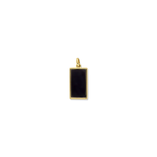 hanger onyx 25 mm 14K geelgoud