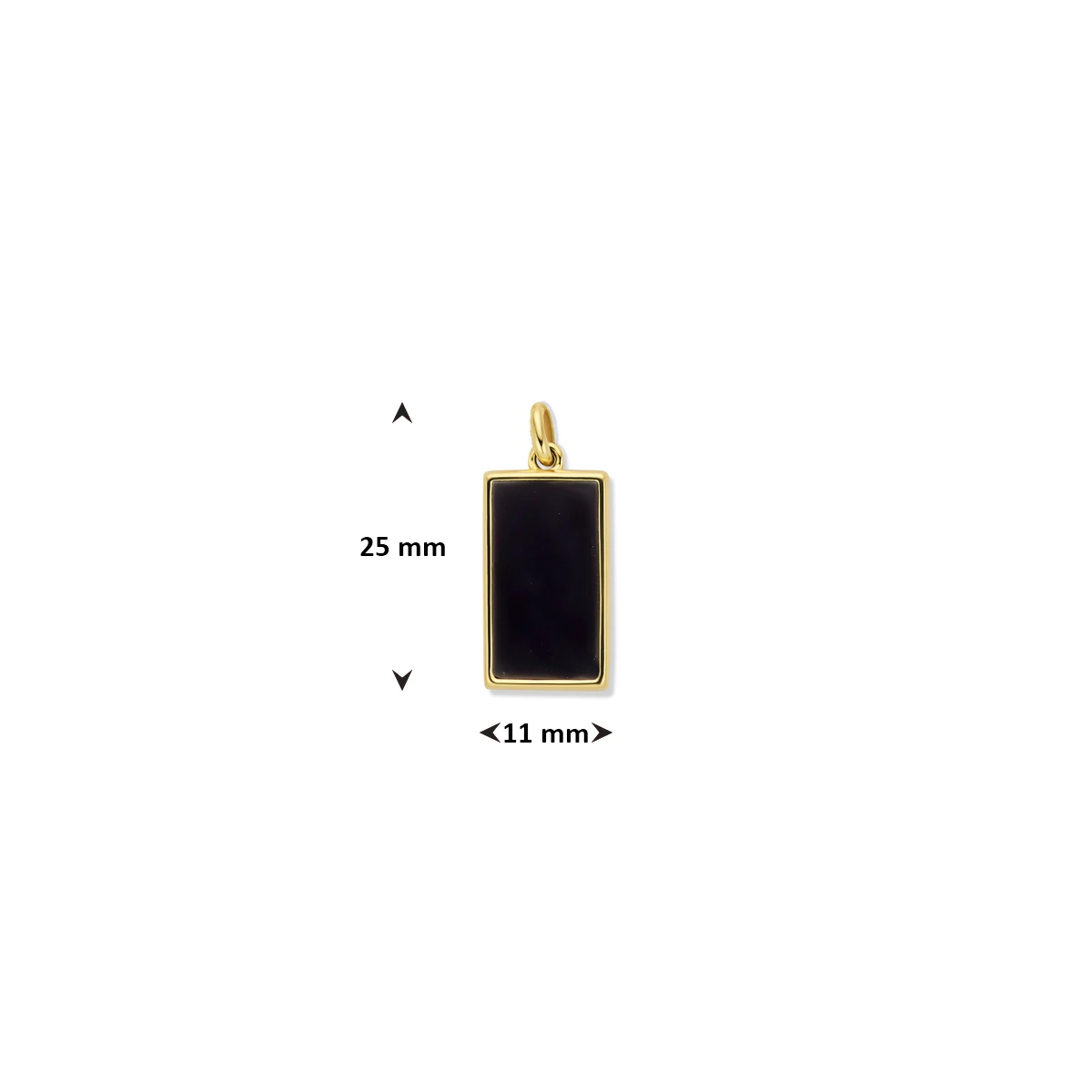 hanger onyx 25 mm 14K geelgoud