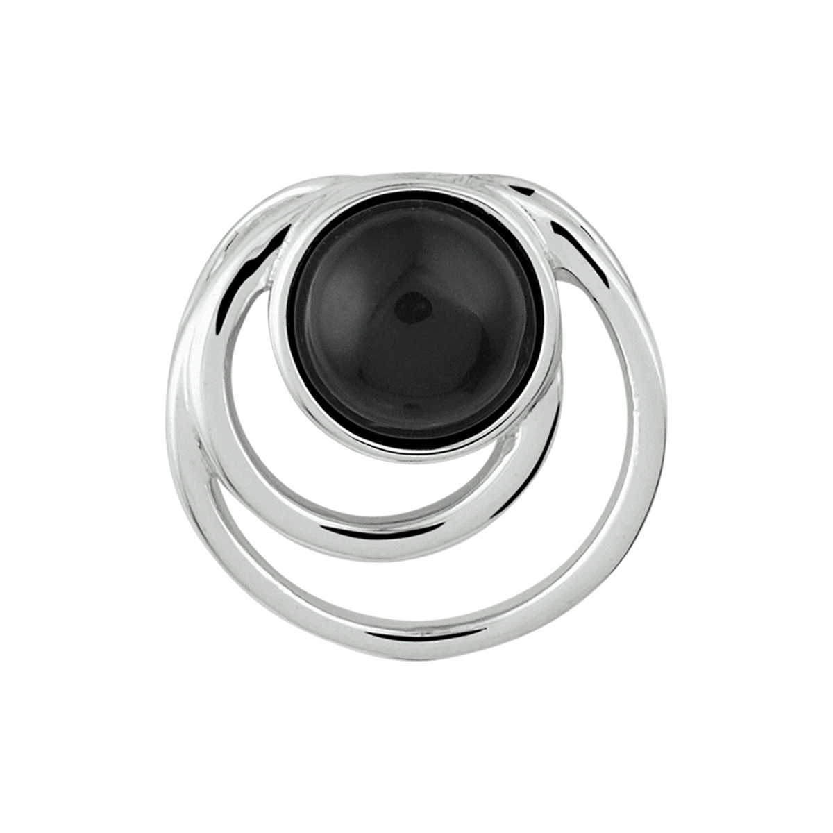 hanger onyx zilver gerhodineerd