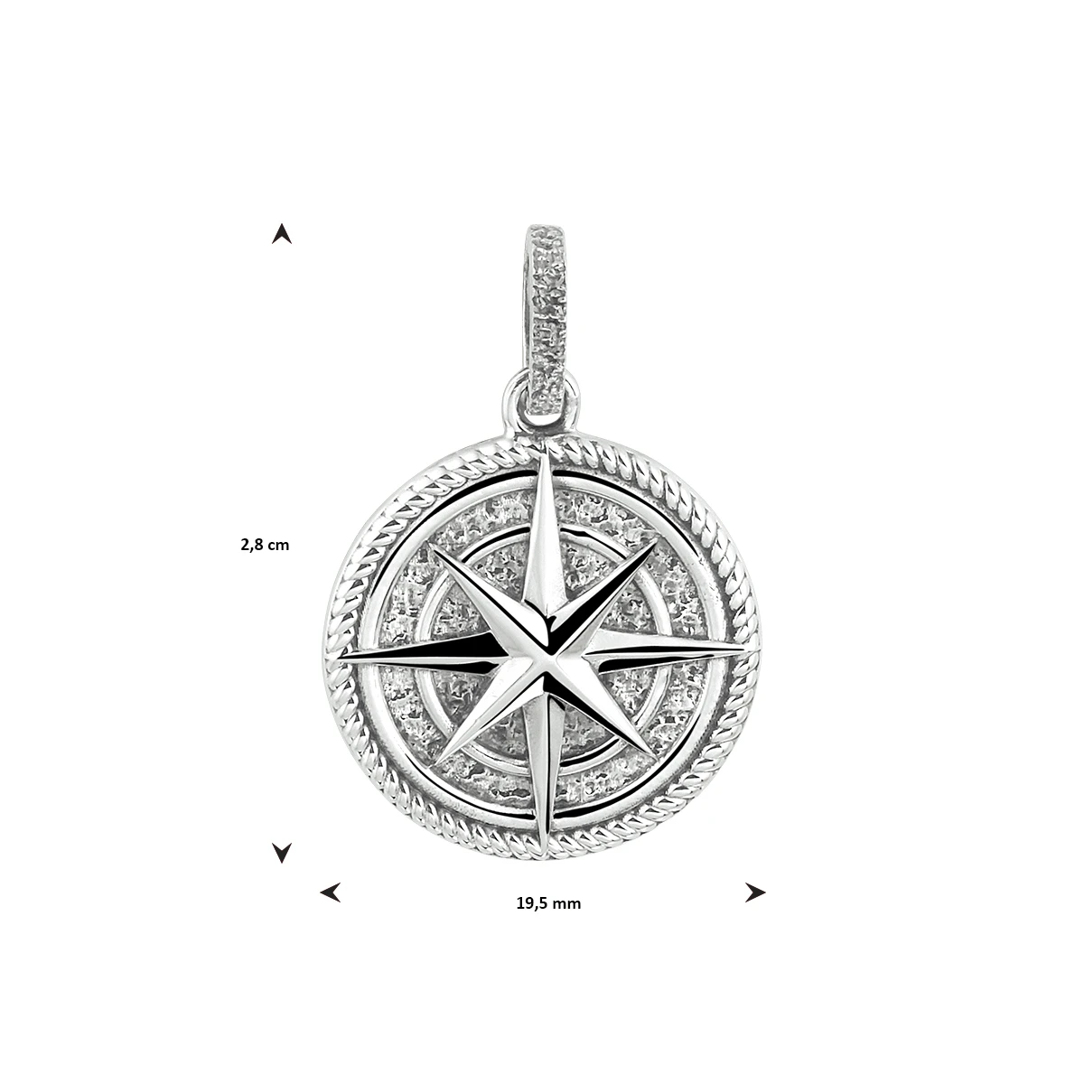 hanger oxi ster zilver geoxideerd