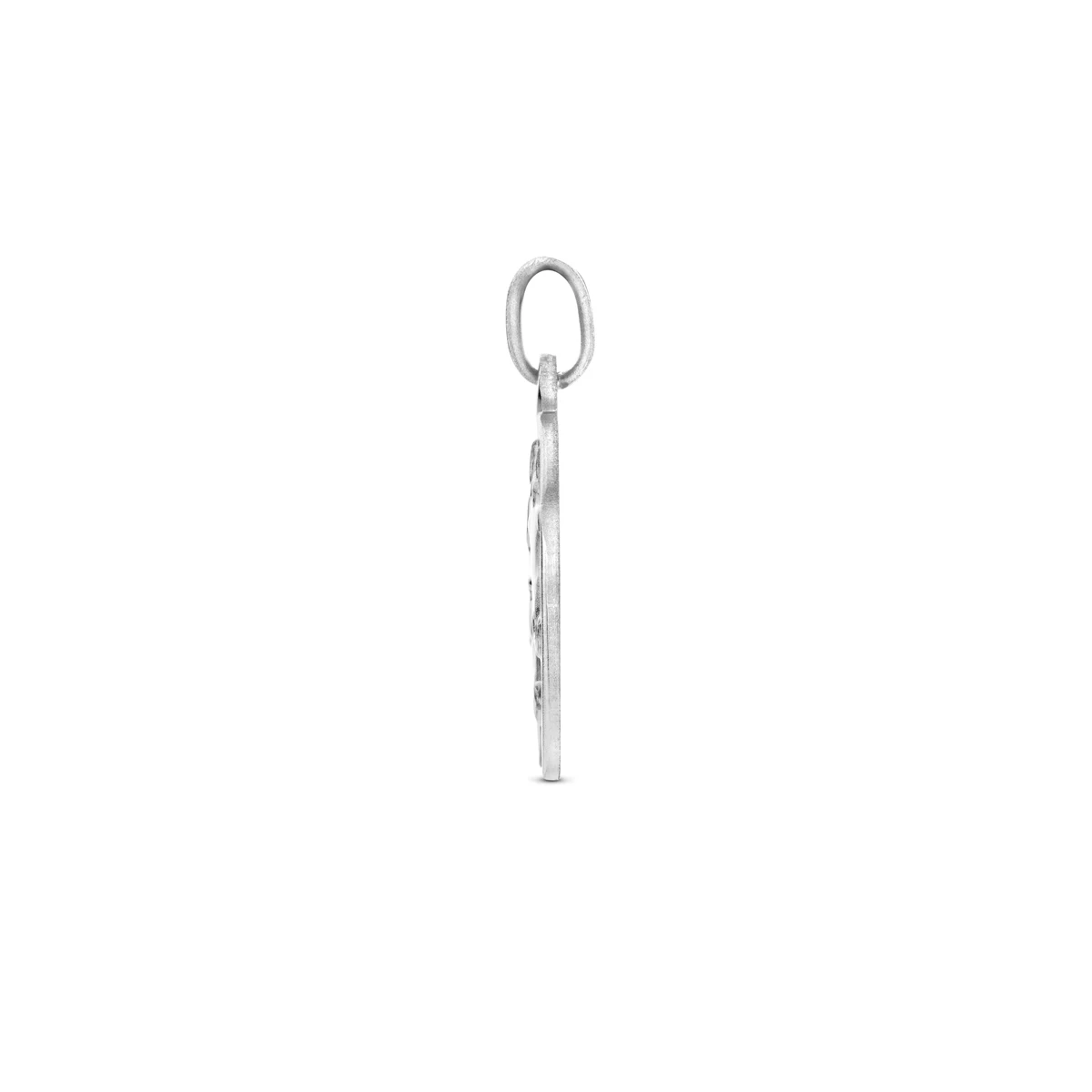 hanger paard poli/mat 22 mm zilver gerhodineerd