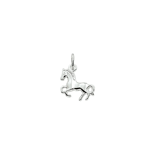 hanger paard 12,5 mm zilver gerhodineerd