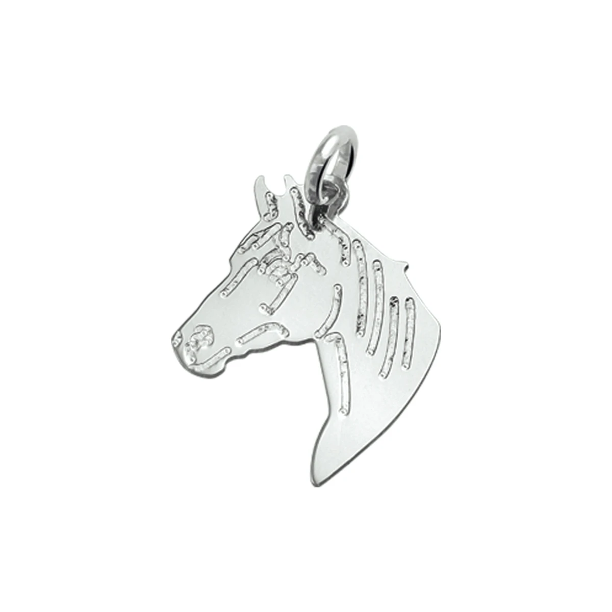 hanger paard zilver gerhodineerd