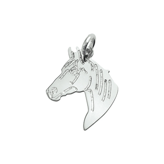 hanger paard zilver gerhodineerd
