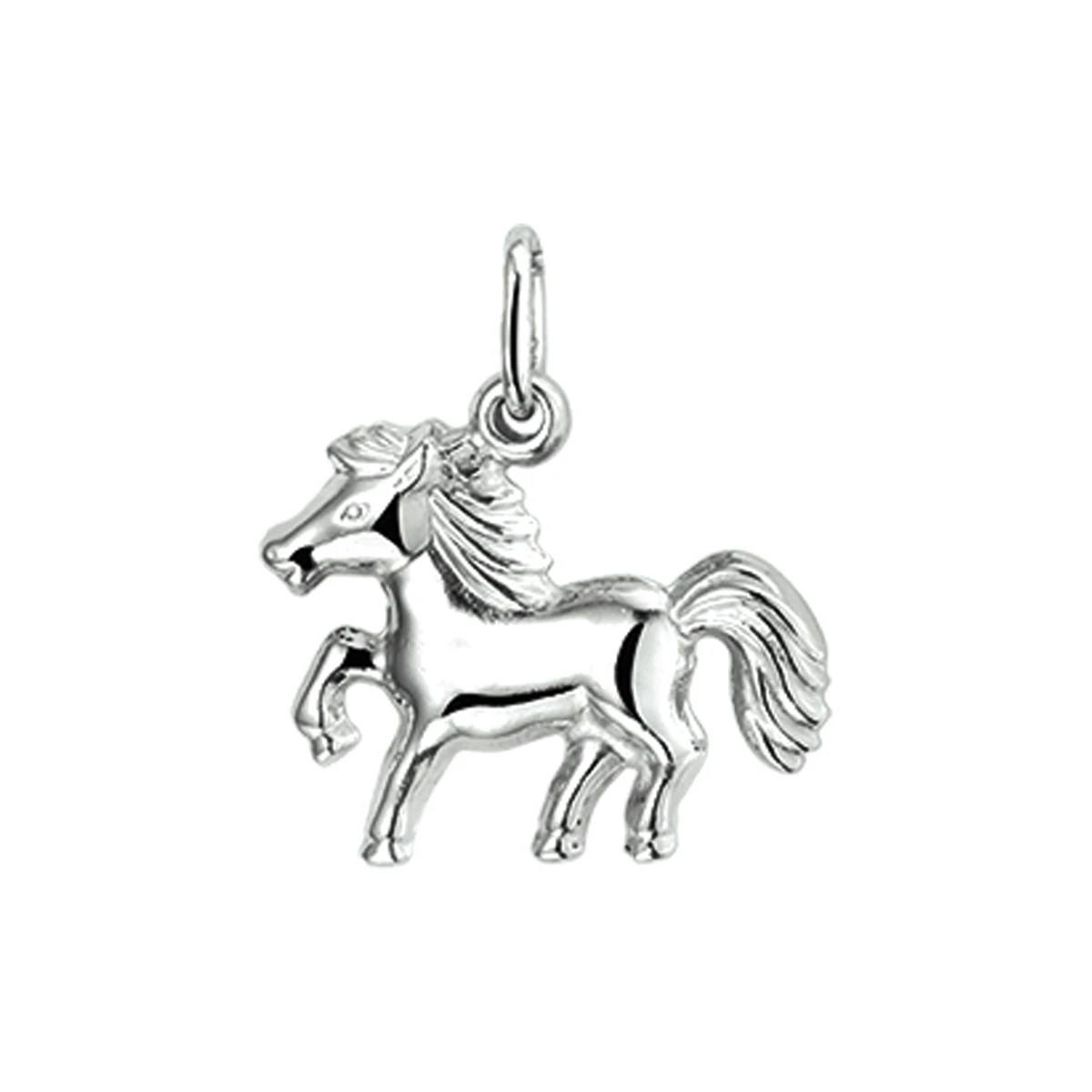hanger paard zilver gerhodineerd