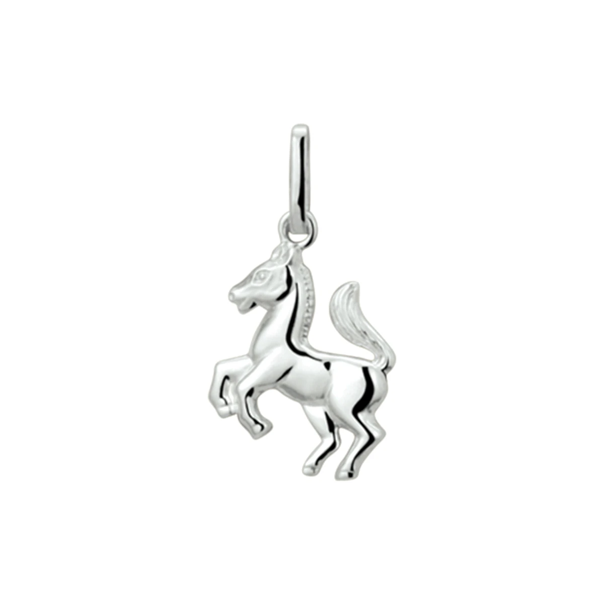 hanger paard zilver wit