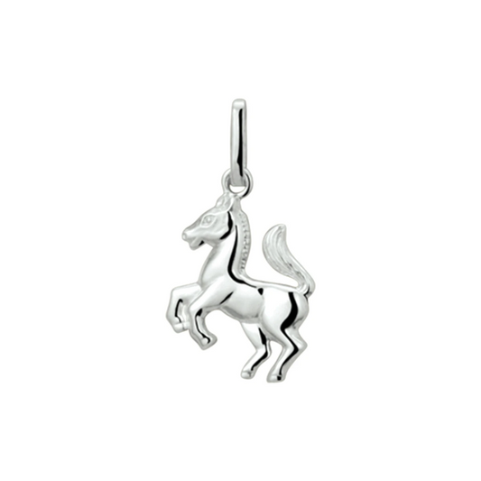 hanger paard zilver wit