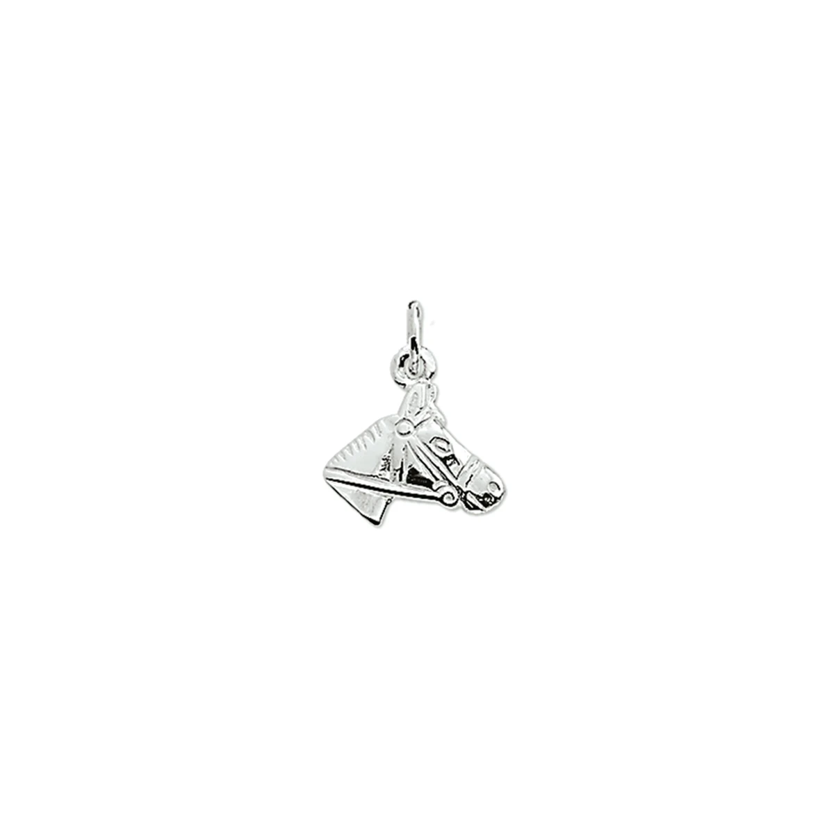 hanger paardenhoofd 12 mm zilver gerhodineerd