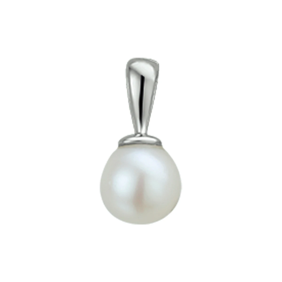 hanger parel 12 mm 14K witgoud