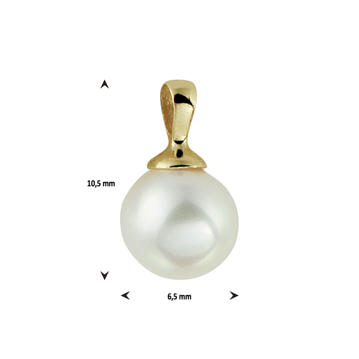 hanger parel 14K geelgoud