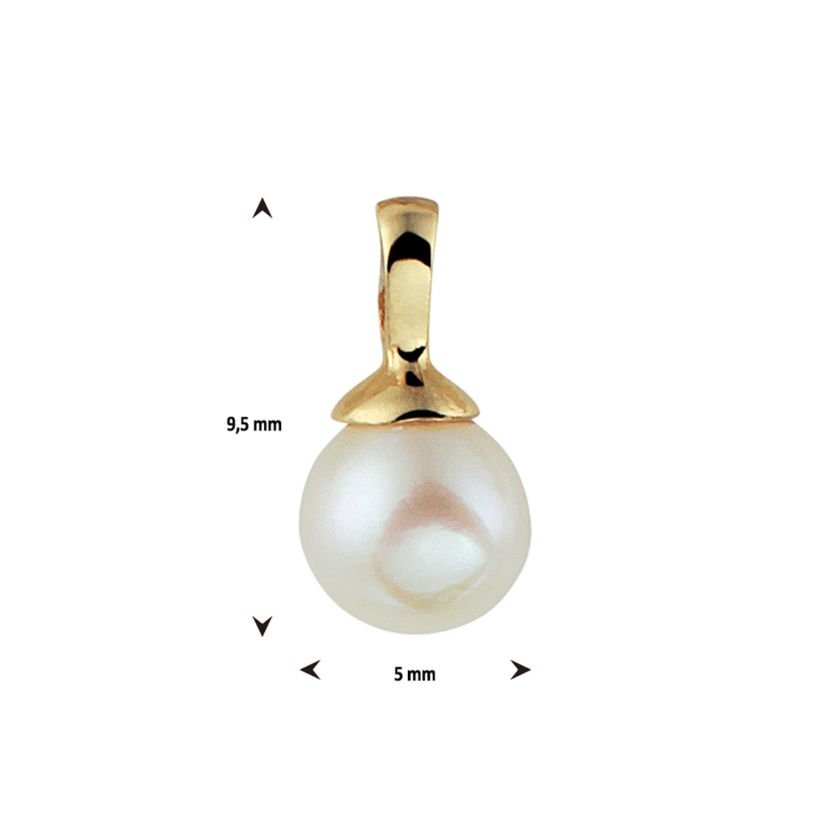 hanger parel 14K geelgoud