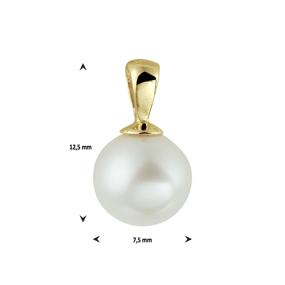 hanger parel 14K geelgoud