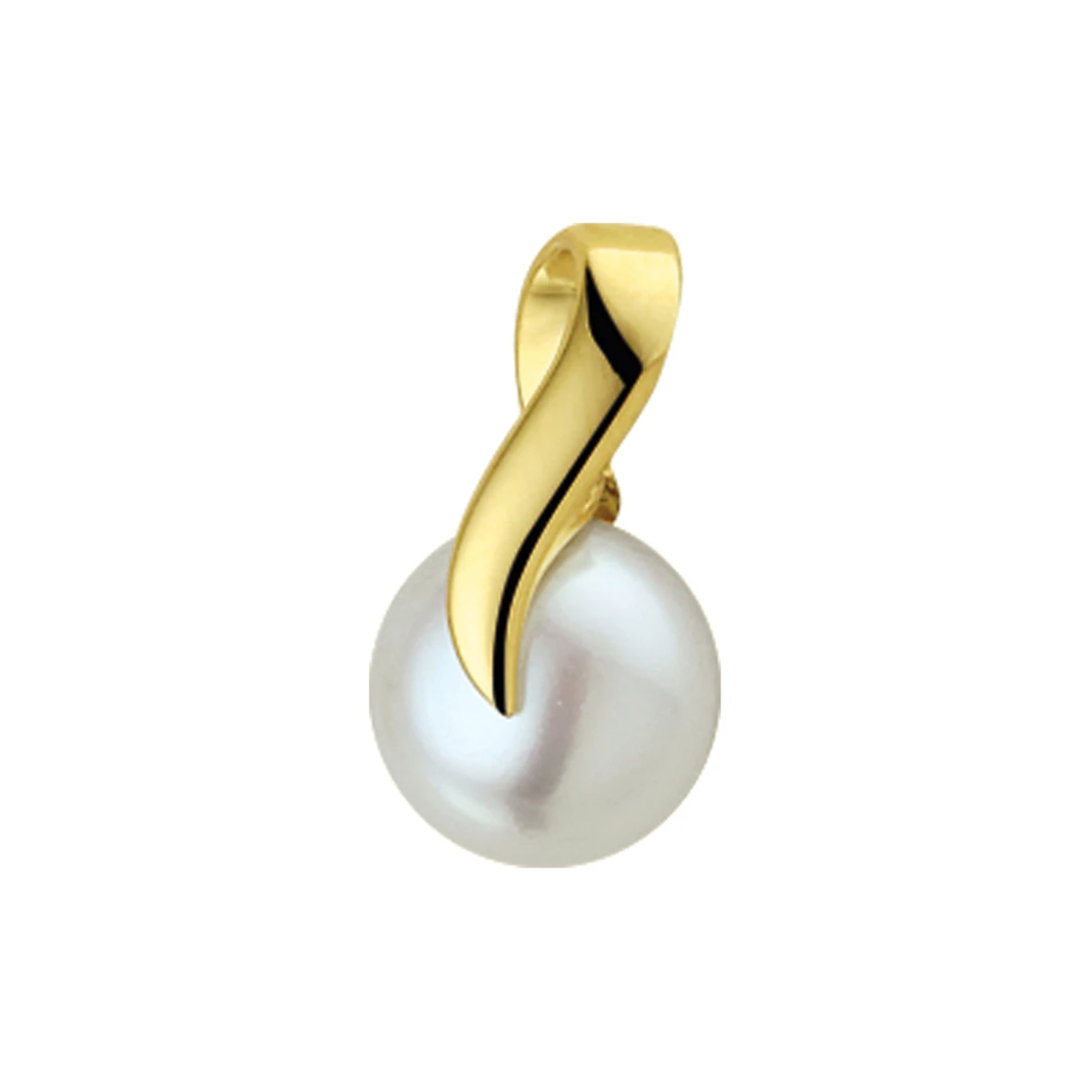 hanger parel 9 mm 14K geelgoud