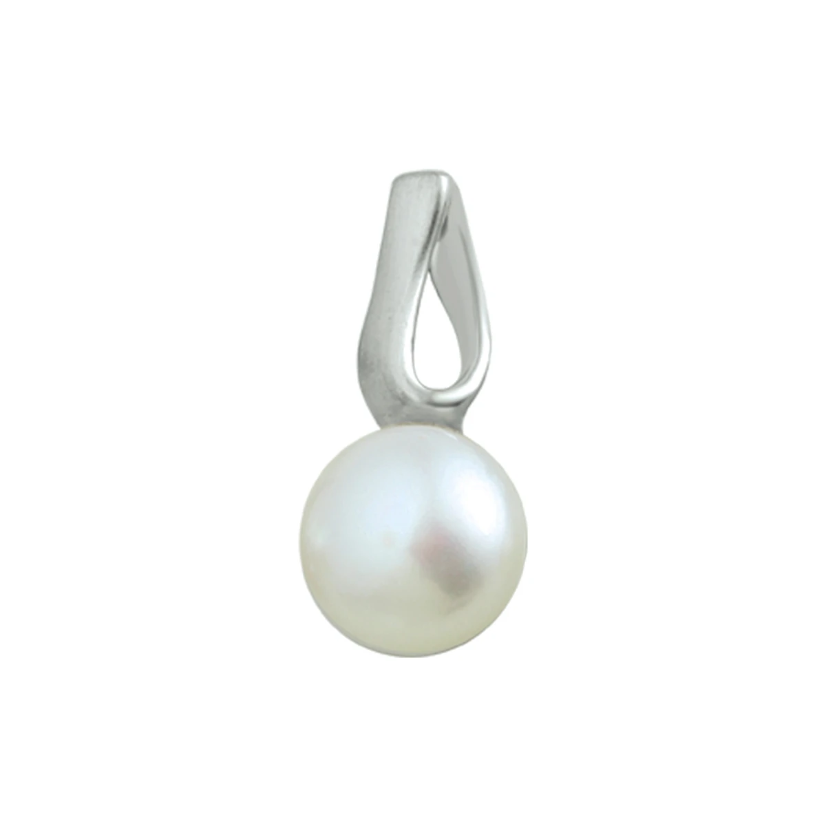 hanger parel poli/mat zilver gerhodineerd