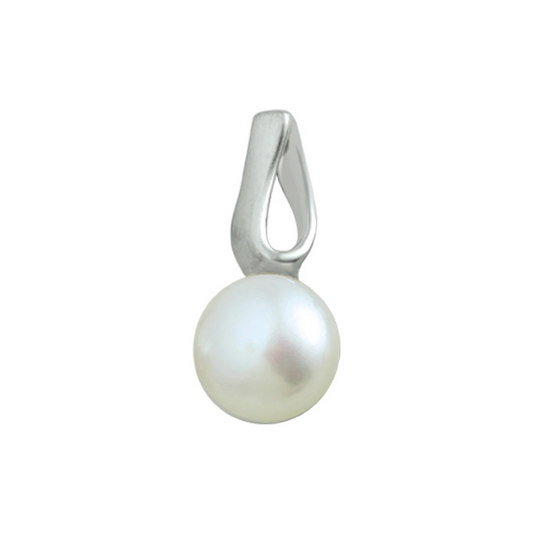 hanger parel poli/mat zilver gerhodineerd