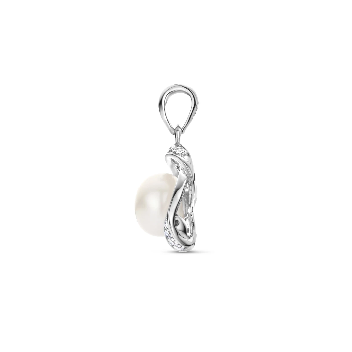 hanger parel zirkonia zilver gerhodineerd