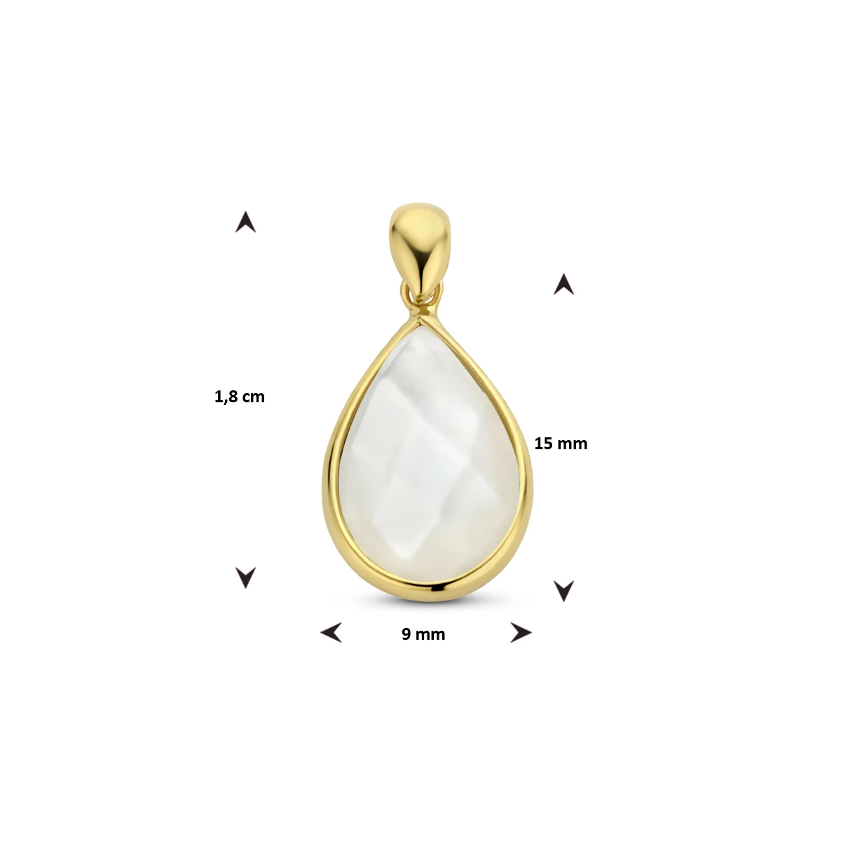 hanger parelmoer 14K geelgoud