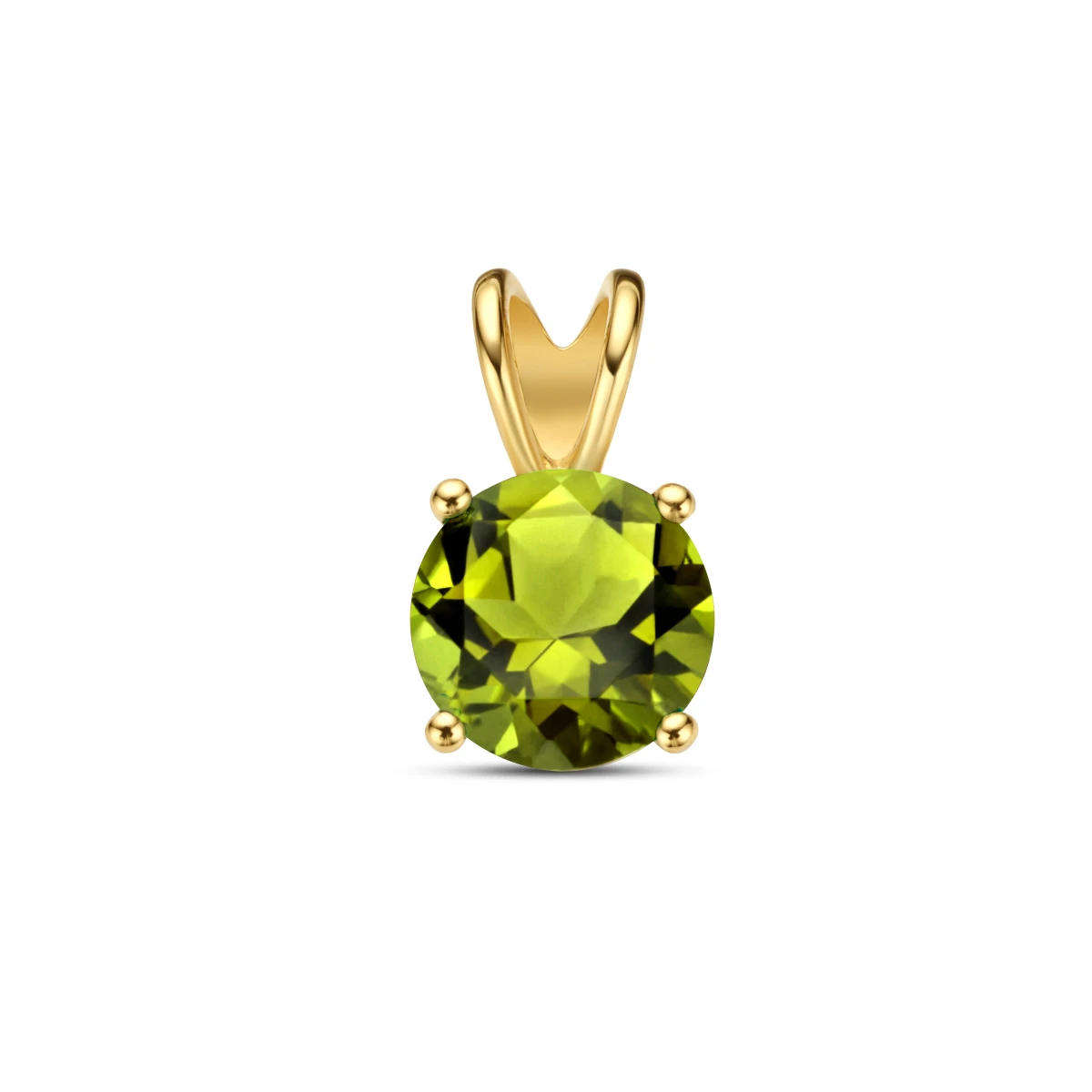 hanger peridot 14K geelgoud