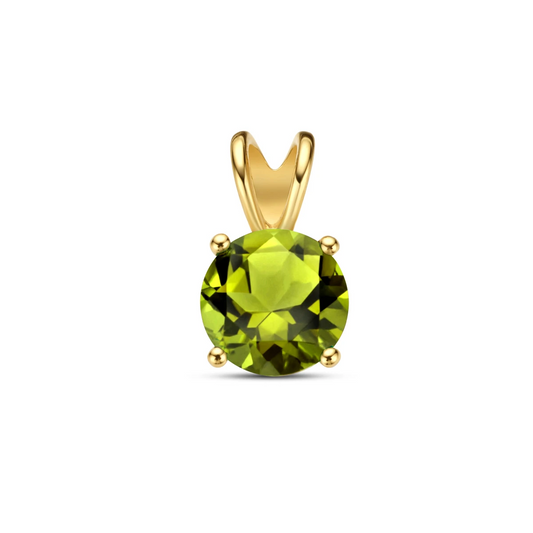 hanger peridot 14K geelgoud