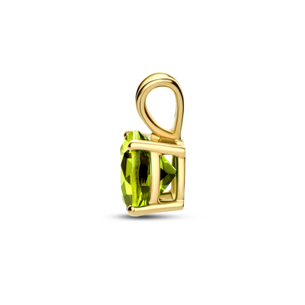 hanger peridot 14K geelgoud
