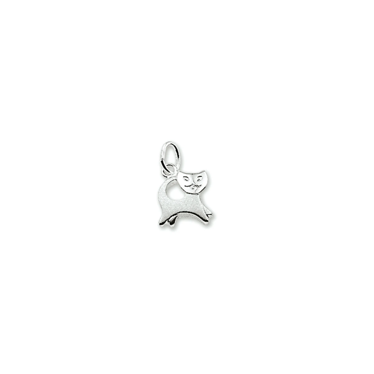 hanger poes poli/mat zilver gerhodineerd