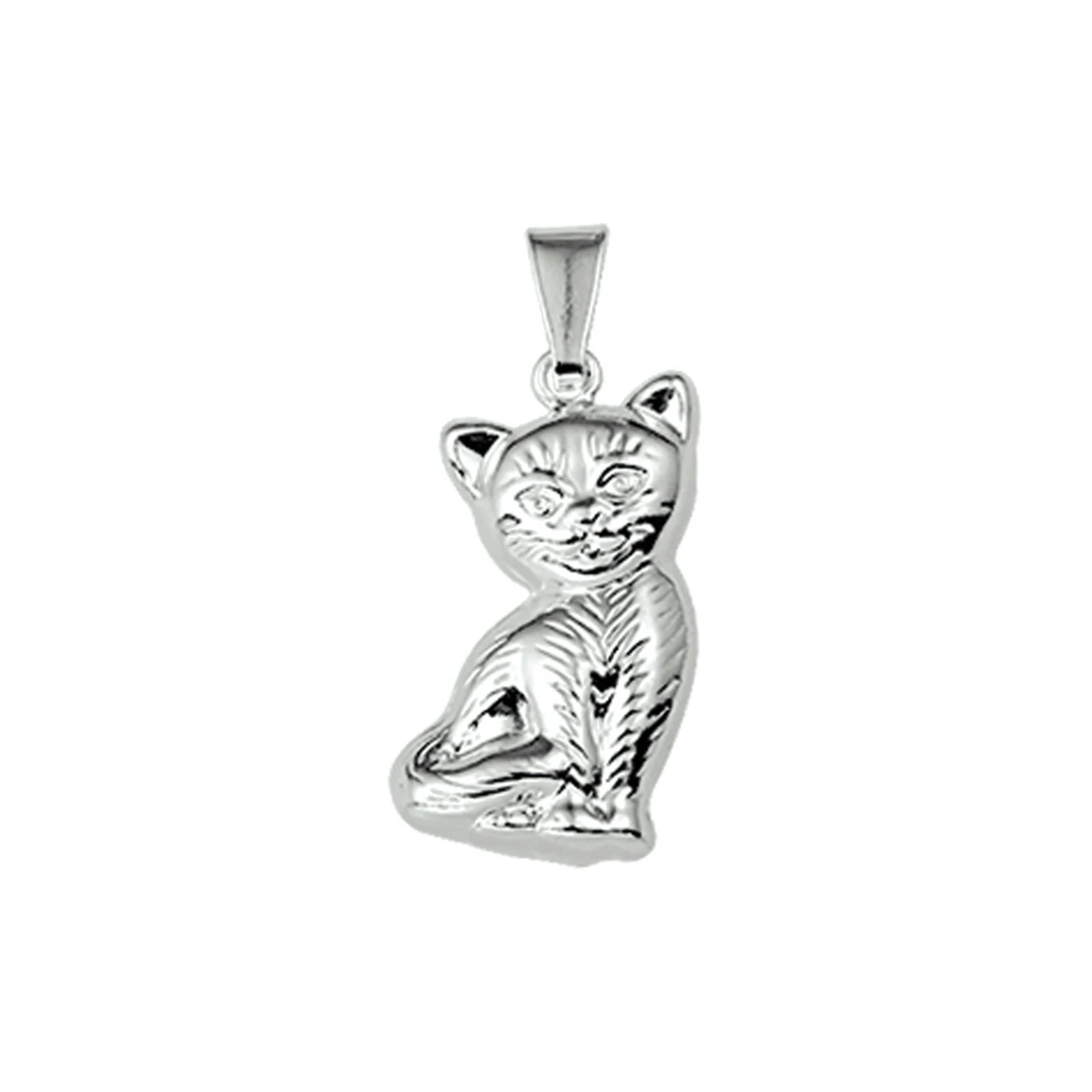 hanger poes zilver wit