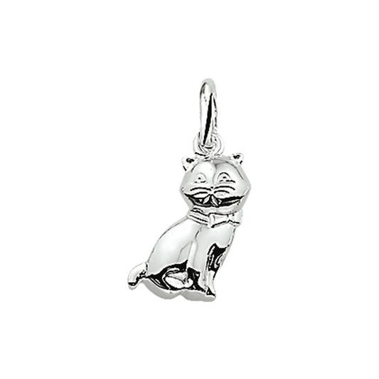 hanger poes zilver wit