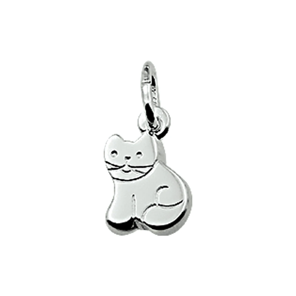 hanger poes zilver wit