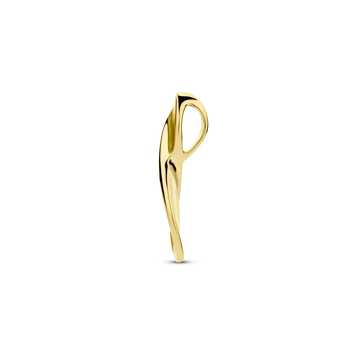 hanger poli/mat 14K geelgoud