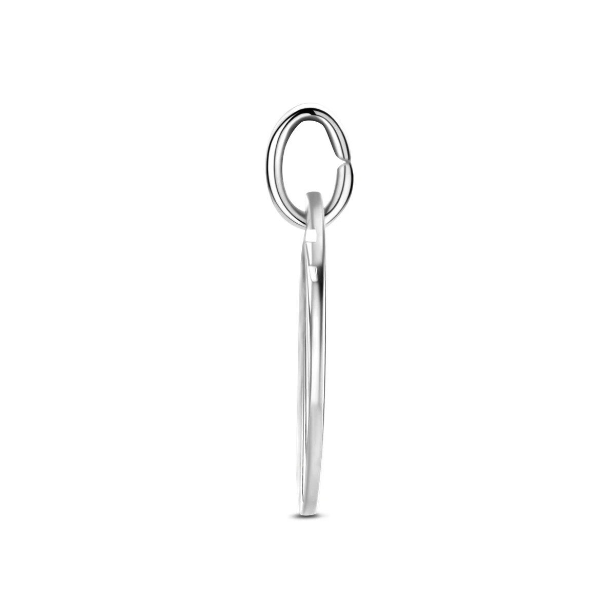 hanger poli/mat gediamanteerd 17 mm zilver gerhodineerd
