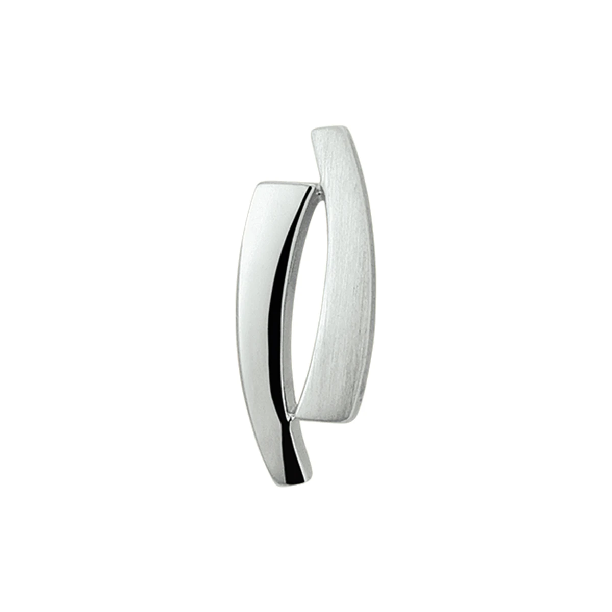 hanger poli/mat zilver gerhodineerd