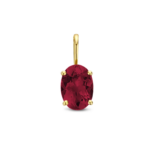 hanger rhodoliet 14K geelgoud