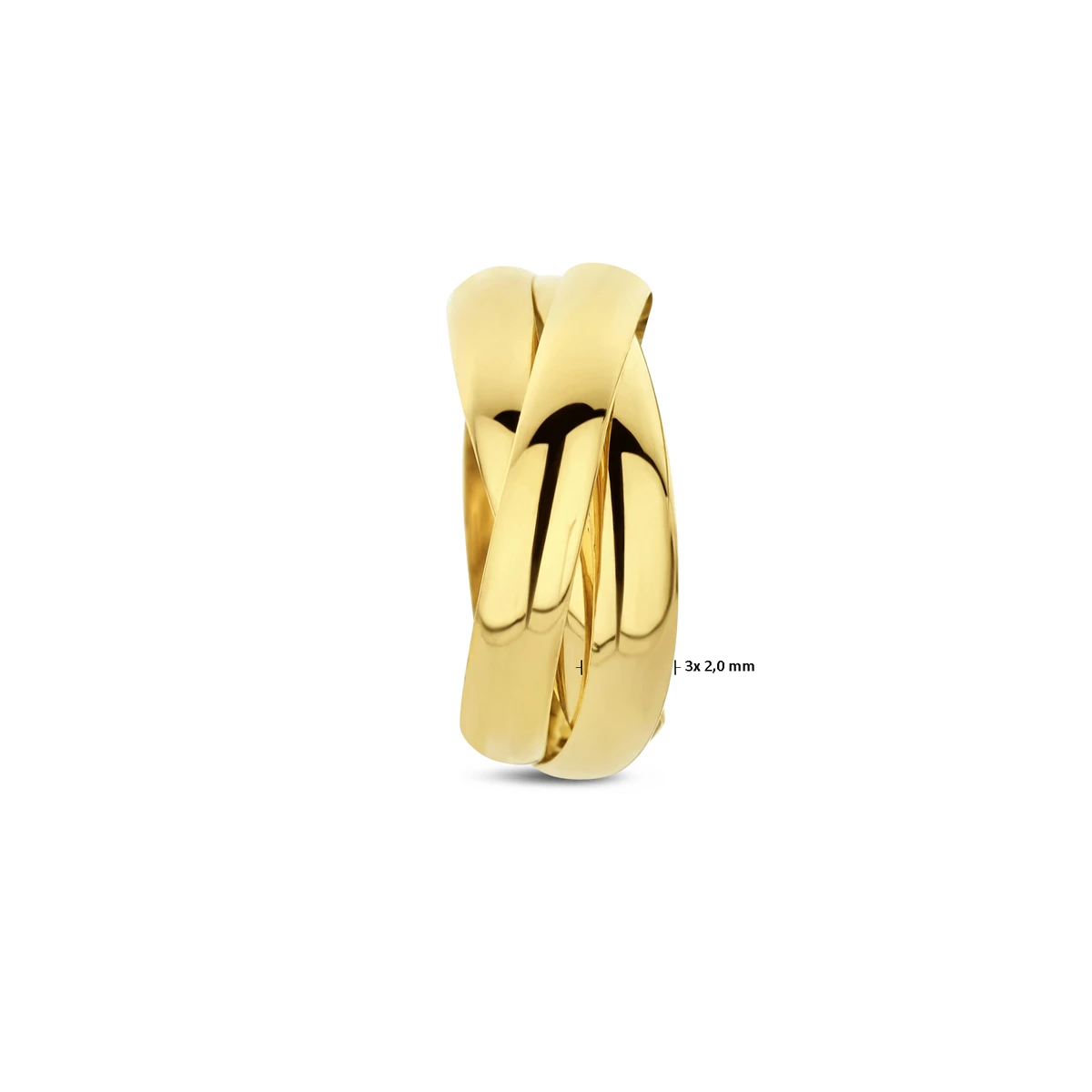 hanger ringetjes 10 mm 14K geelgoud