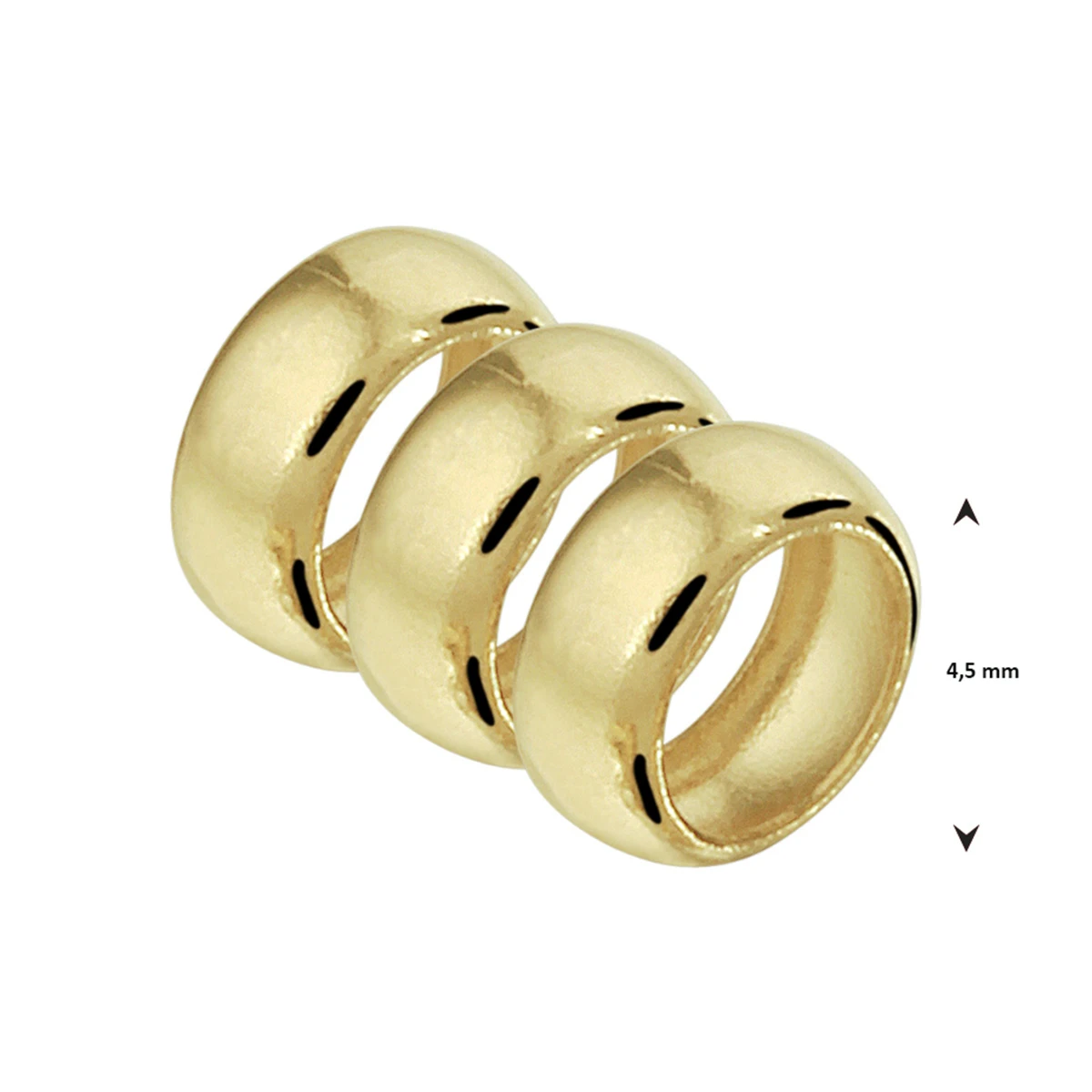hanger ringetjes 14K geelgoud