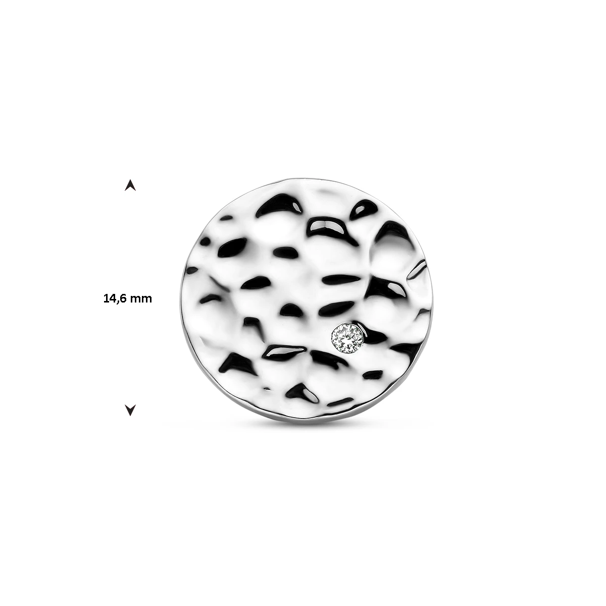 hanger rond diamant 0.02ct j p1 zilver gerhodineerd