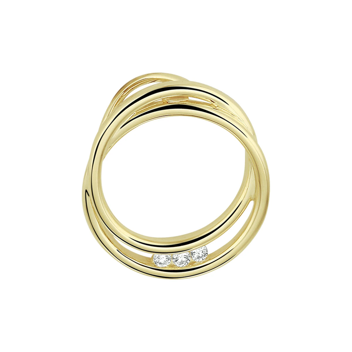 hanger rond diamant 0.06ct h si 14K geelgoud
