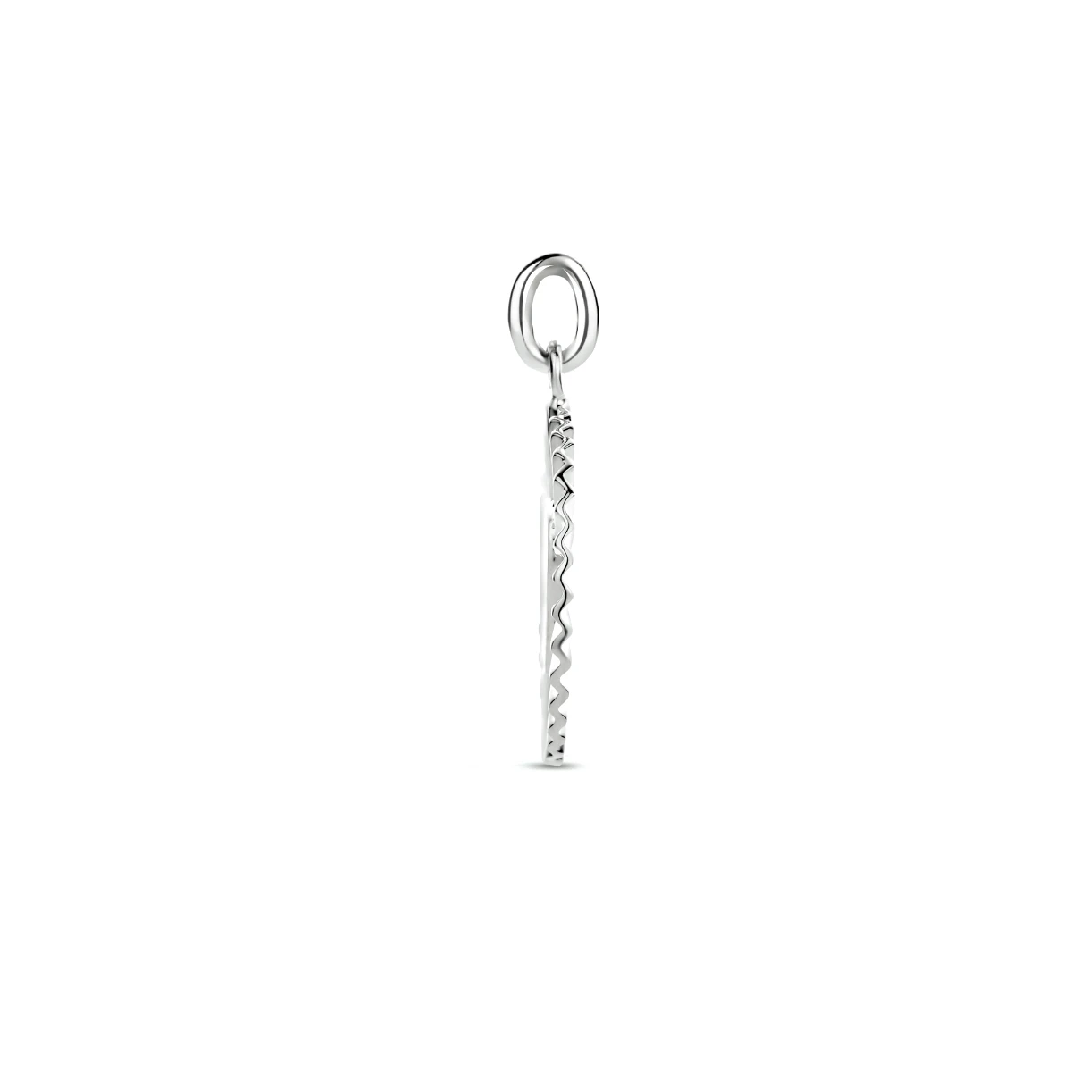 hanger rond hart zilver gerhodineerd