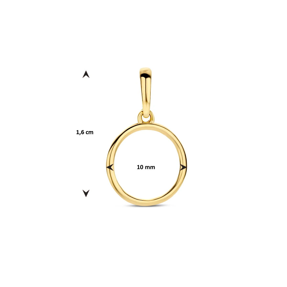 hanger rondje 10 mm 14K geelgoud