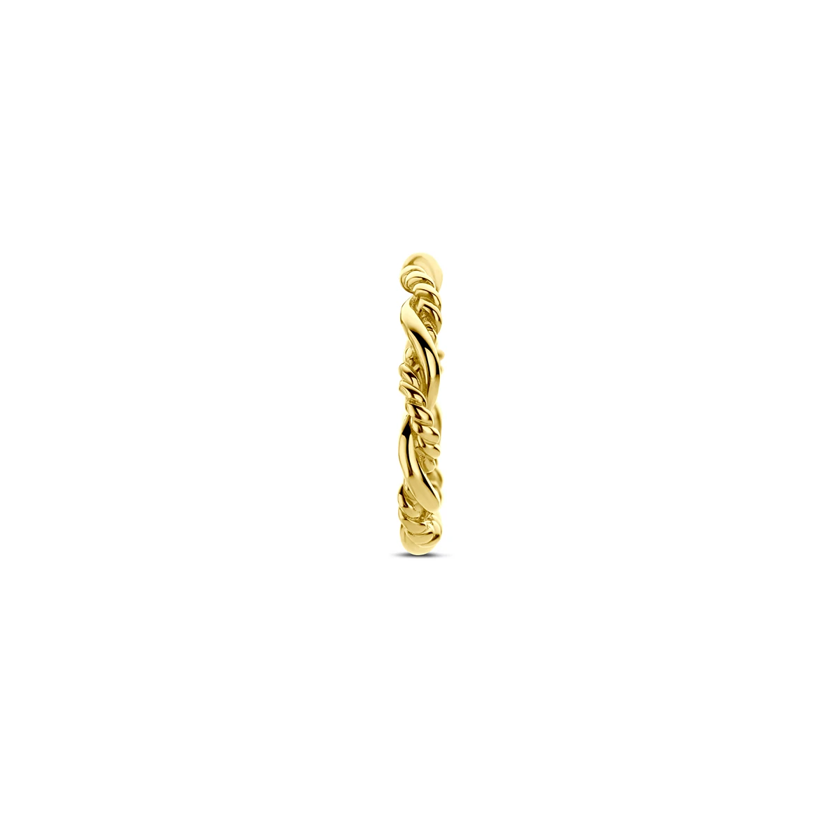 hanger rondje gedraaid 14,5 mm 14K geelgoud
