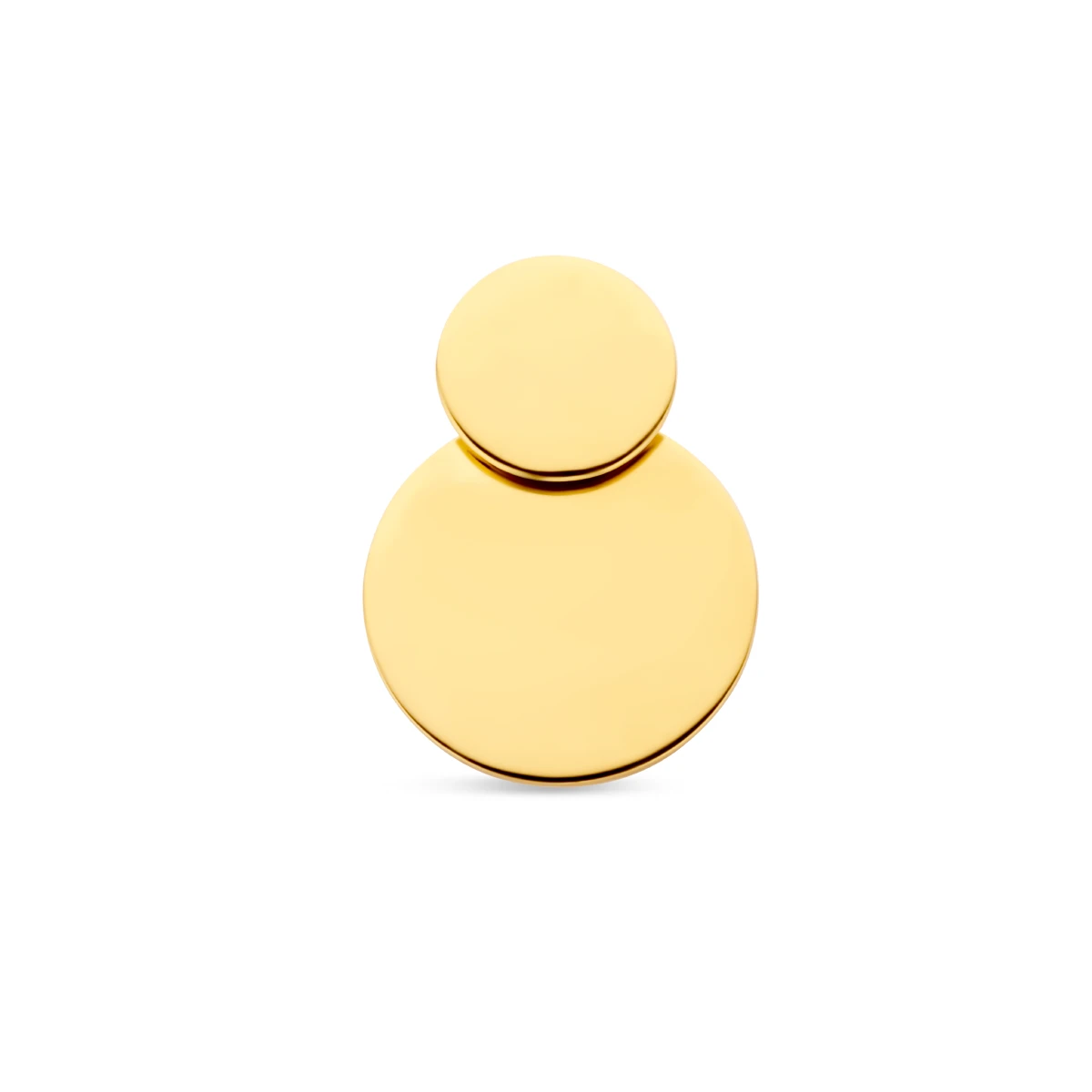 hanger rondjes zilver verguld (geel)