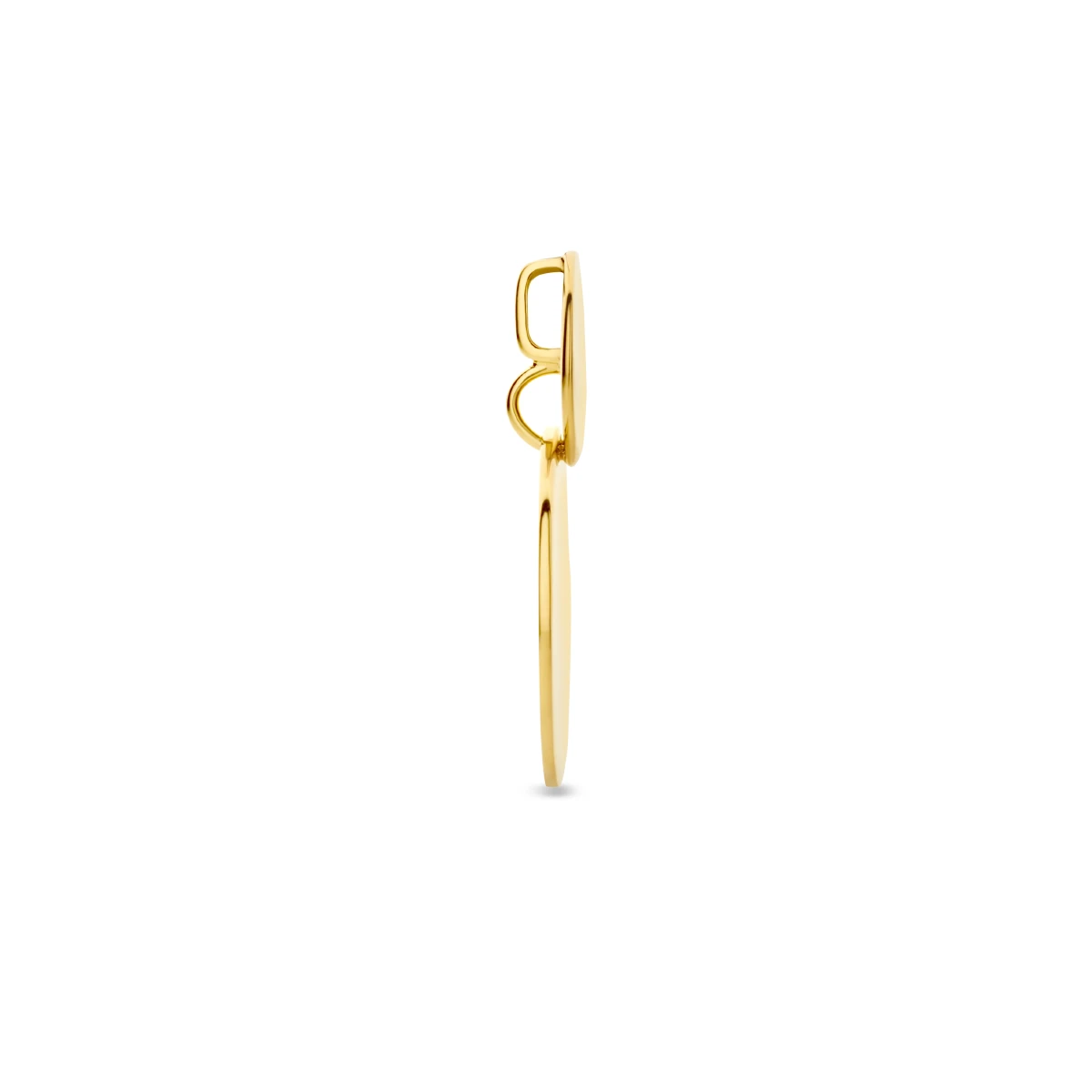 hanger rondjes zilver verguld (geel)