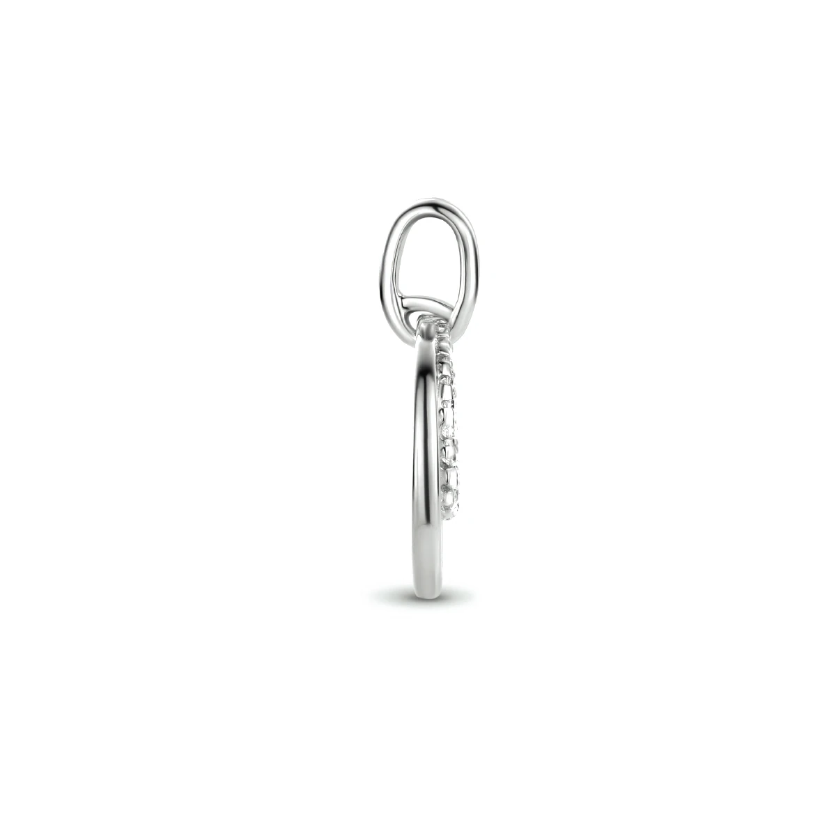 hanger rondjes zirkonia zilver gerhodineerd