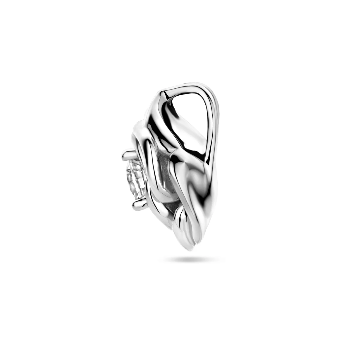 hanger roos zirkonia 11 mm zilver gerhodineerd