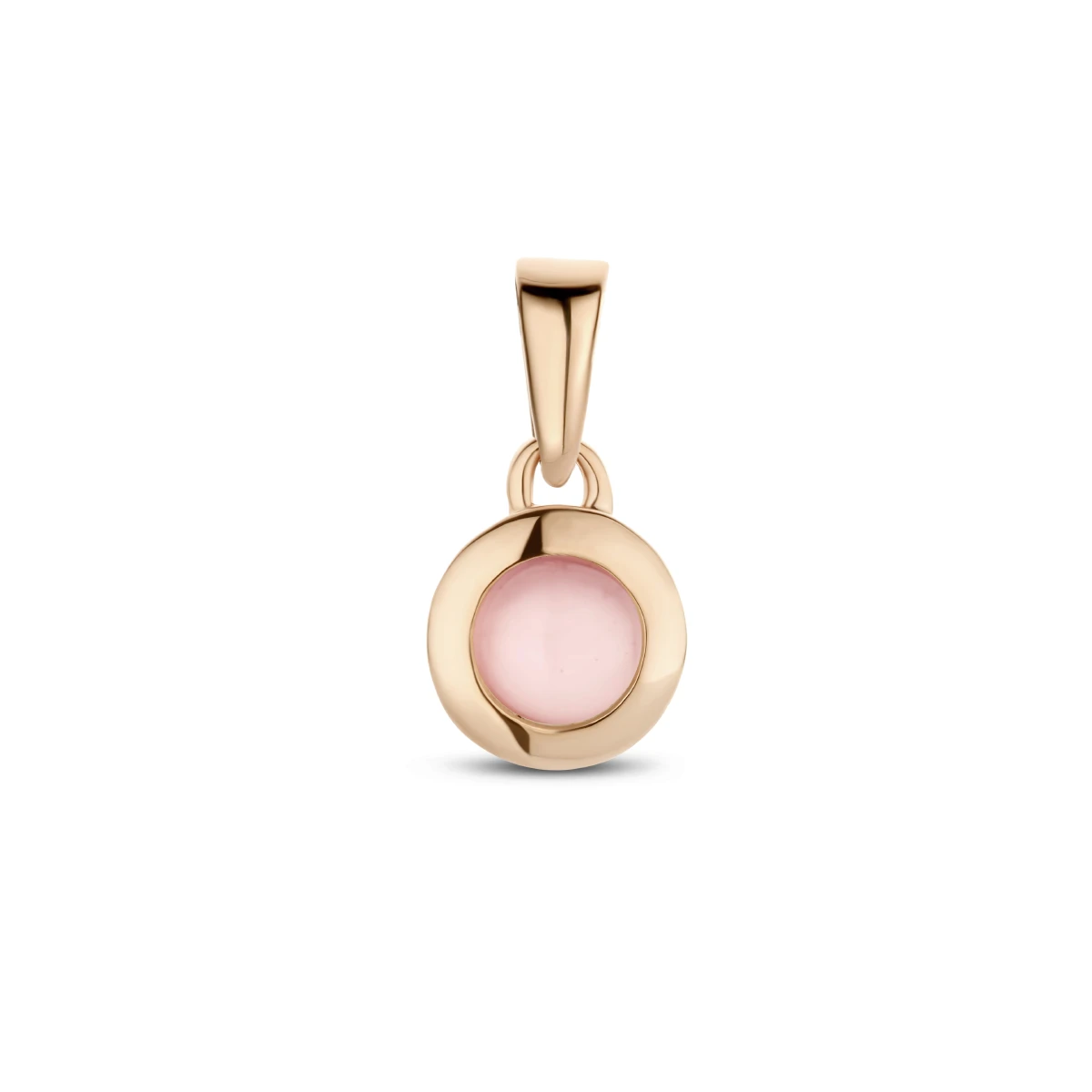 hanger rozenkwarts 14K roségoud