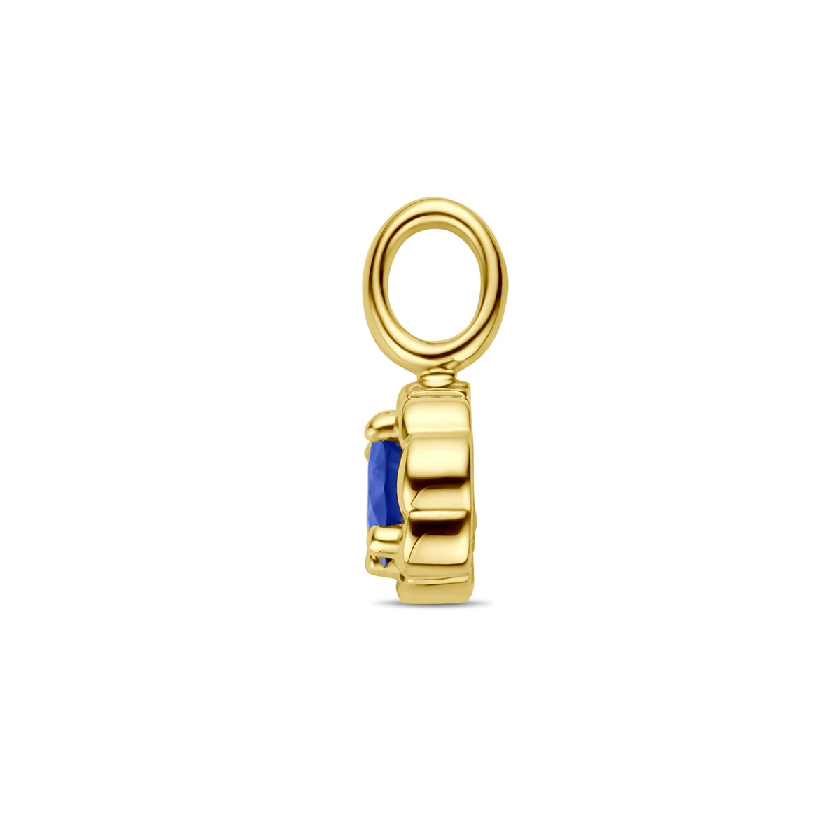 hanger saffier 14K geelgoud