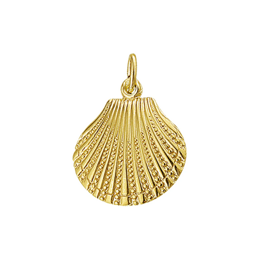 hanger schelp 14K geelgoud