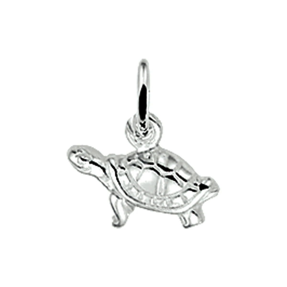 hanger schildpad 11 mm zilver wit